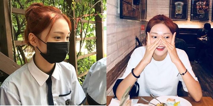 theqoo: Produce 48 Kim Choyeon nhuộm tóc và thay đổi dáng lông mày  