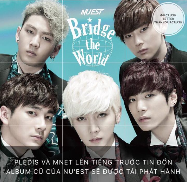 Tin đồn được tung ra v&agrave;o khoảng s&aacute;ng sớm ng&agrave;y 31/5 trong cộng đồng fan của &lsquo;Produce 101&rsquo; m&ugrave;a 2 rằng album tiếng Nhật của NU'EST c&oacute; t&ecirc;n &rsquo;Bridge The World&rsquo; (2015) sẽ được ph&aacute;t h&agrave;nh lại tại thị trường H&agrave;n Quốc trong th&aacute;ng 6. C&oacute; người c&ograve;n khẳng định một trang