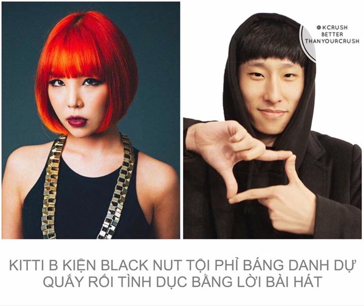 Black Nut vừa phát hành bài hát mới ’Indigo Child’ trong đó có đoạn: ”Thành thật nhé. Tao đã thủ dâm mỗi khi nhìn ảnh của KittiB đấy, nhưng đó là trước khi thấy cô ta trên ’Unpretty Rapstar’. Chắc chẳng ai dám nói điều này đâu mà sẽ giấu kín luôn mất", ”T