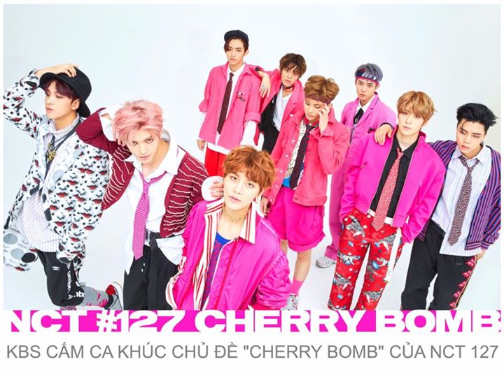 "Cherry Bomb" bị KBS cấm v&igrave; lyric bạo lực, m&ocirc; tả đẫm m&aacute;u kh&ocirc;ng ph&ugrave; hợp để ph&aacute;t s&oacute;ng. Được biết 2 th&agrave;nh vi&ecirc;n Mark v&agrave; Taeyong c&oacute; tham gia đồng viết lời b&agrave;i h&aacute;t. Hiện SM chưa l&ecirc;n tiếng phản hồi việc liệu c&oacute; sửa lời hay kh&ocirc;ng.