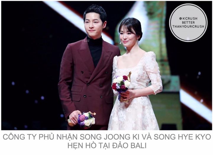 Nhiều tờ báo Trung Quốc đưa tin Song Joong Ki và Song Hye Kyo có thể đang hẹn hò khi nhiều người phát hiện cặp đôi đã tới đảo Bali, Indonesia cùng một thời điểm. Song Joong Ki ở đó từ ngày 7/6 tới ngày 13/6, còn Song Hye Kyo được bắt gặp vào ngày 15/6. Th