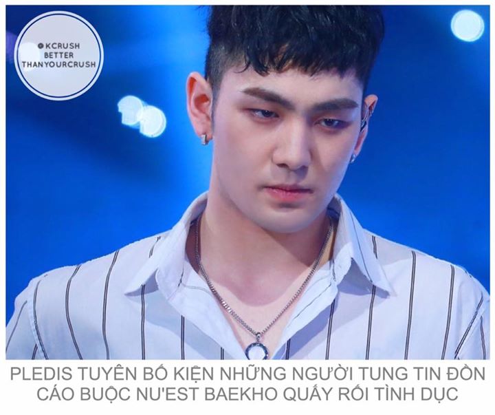 Một người dùng trực tuyến đã cáo buộc NU'EST Baekho (Kang Dong Ho) quấy rối tình dục mình 8 năm trước, khi cả hai còn đang học cấp 2 và đăng đoạn ghi âm cuộc điện thoại với nam idol.  