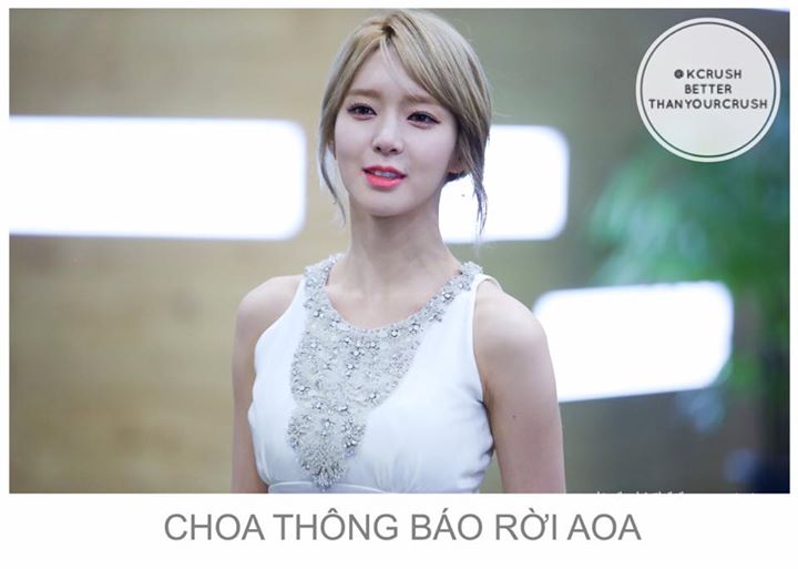 ChoA đã tự mình thông báo điều này thông qua một bài đăng dài trên Instagram cá nhân. Nói rằng mình đã phải chống chọi với chứng mất ngủ và trầm cảm nhưng không có kết quả. Sau khi thảo luận với FNC, cô quyết định sẽ rời nhóm. Trước đó ChoA đã vắng mặt kh