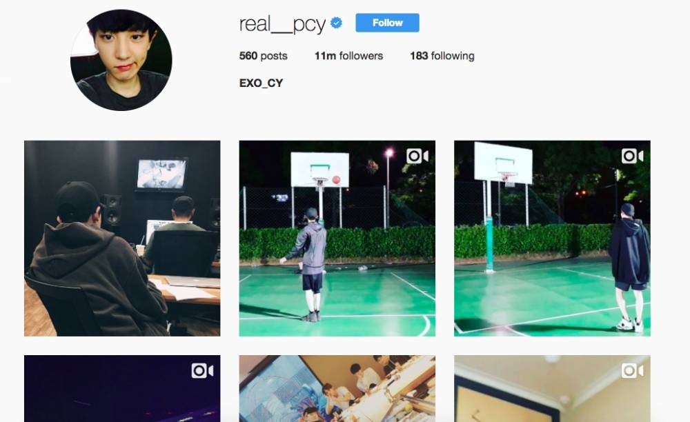 Chanyeol của EXO cán mốc 11 triệu người theo dõi trên Instagram!