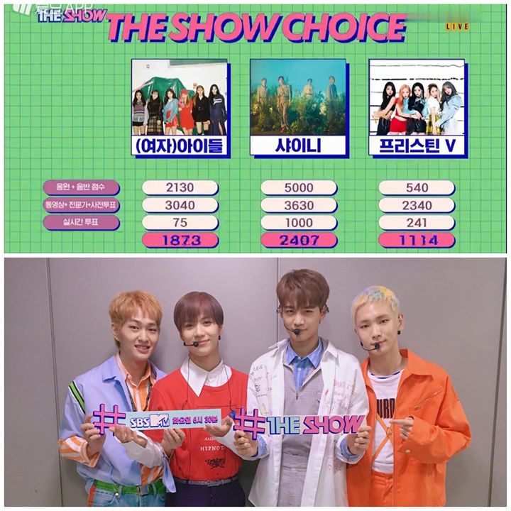 SHINee thắng #1 trên The Show hôm nay trước (G)I-DLE và PRISTIN V 