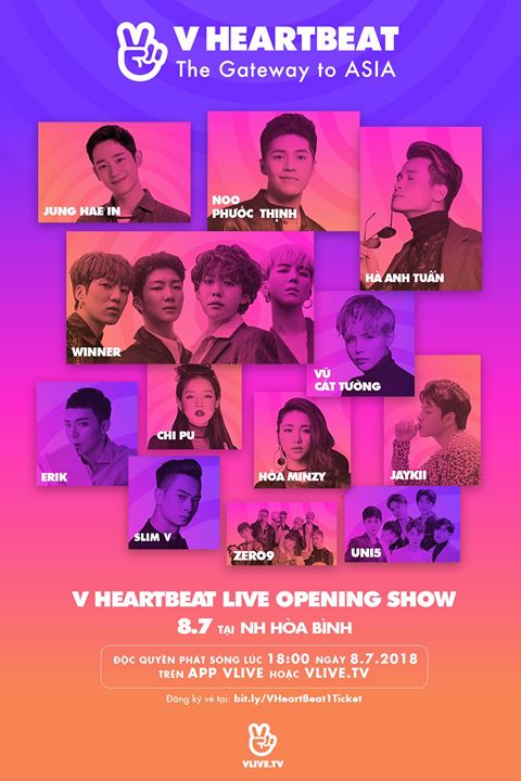 WINNER và Jung Hae In sẽ đổ bộ Nhà hát Hòa Bình, Thành phố Hồ Chí Minh trong đêm nhạc V Heartbeat Live diễn ra vào ngày 08/07 tới 