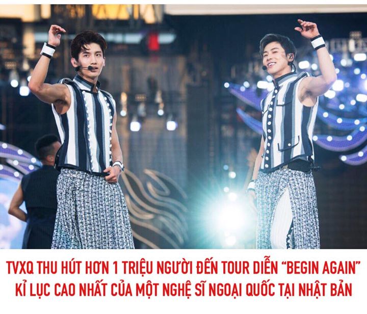 3 ngày của “東方神起 LIVE TOUR ～Begin Again～ Special Edition” ở sân vận động Nissan đã đón nhận 220,000 khán giả. Cộng với 780,000 khán giả ở Sapporo Dome, Fukuoka Dome, Kyocera Dome, Nagoya Dome và Tokyo Dome trước đó đã giúp TVXQ trở thành nghệ sĩ ngoại quố