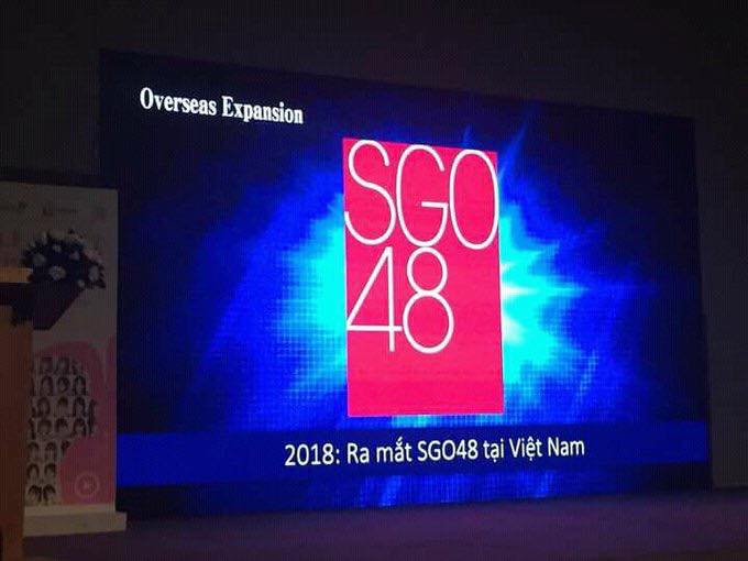 AKB48 sẽ có nhóm nhạc chị em SGO48 (SàiGòn48) nhắm vào thị trường Việt Nam. 