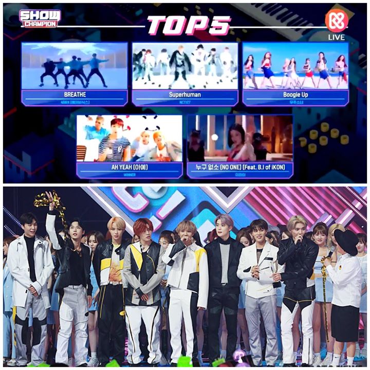 NCT 127 ôm cúp MBC Show Champion hôm nay trước AB6IX, WJSN, WINNER và Lee Hi