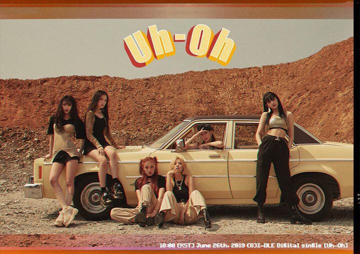 (G)I-DLE tung bộ ảnh phong cách retro miền Tây cho digital single “UH-OH” phát hành ngày 26/06 tới