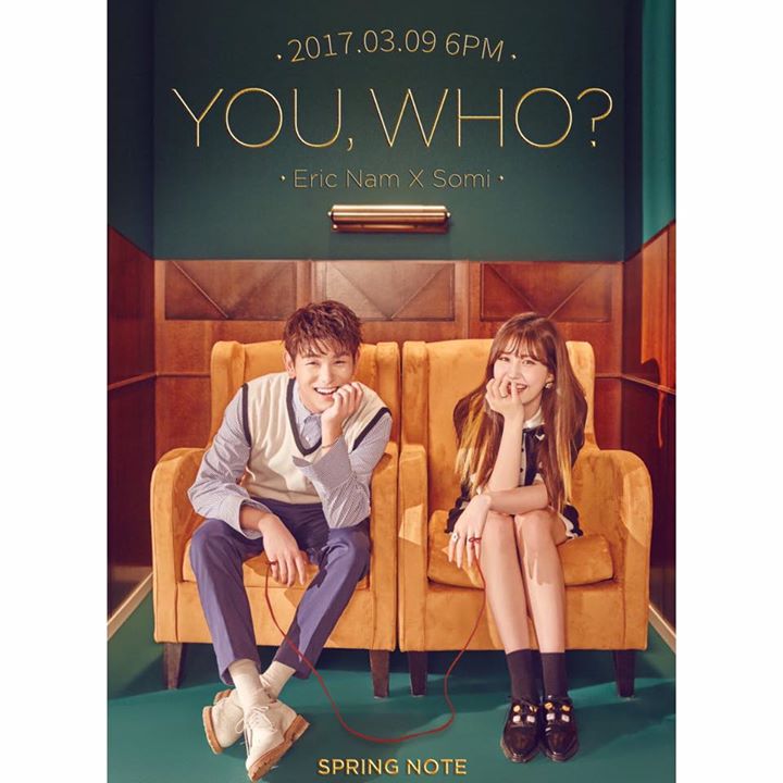 Eric Nam và Jeon So Mi sẽ song ca trong single "You, Who?" kể về câu chuyện của một cặp đôi vừa bắt đầu hẹn hò, phát hành ngày 9/3. 