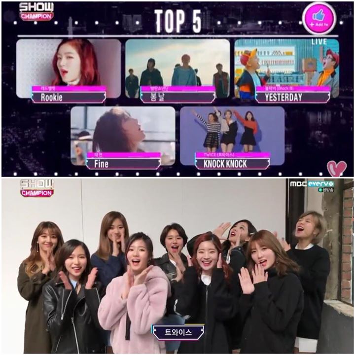 TWICE tiếp tục giành chiến thắng trên MBC Show Champion hôm nay trước Red Velvet, BTS, Block B và Taeyeon