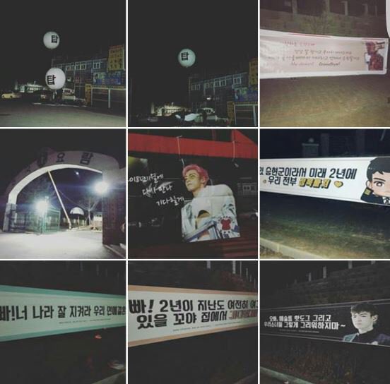 Big Bang's T.O.P nhập ngũ trong âm thầm ư? Fan gửi banner và bóng bay đến tận trại tập huấn