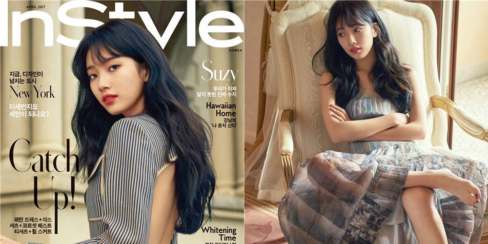 Suzy khoe lưng trần trong tạp chí ‘InStyle’