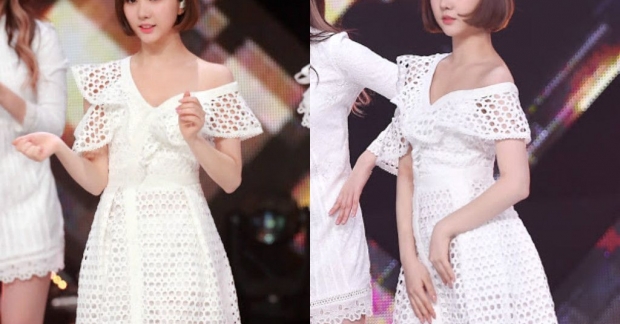 Gặp sự cố trang phục, Eunha (G-Friend) vô tình lộ vai trắng ngần