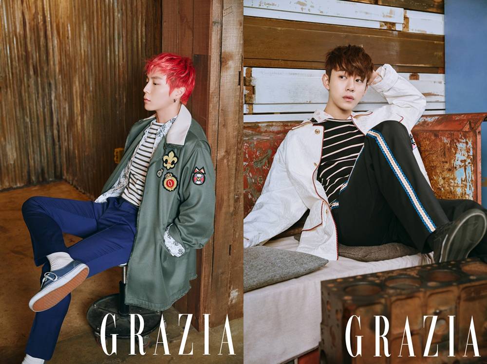 ‘Grazia’ tung ra cảnh b-cut từ những bức hình của Himchan và Daehyun (B.A.P)