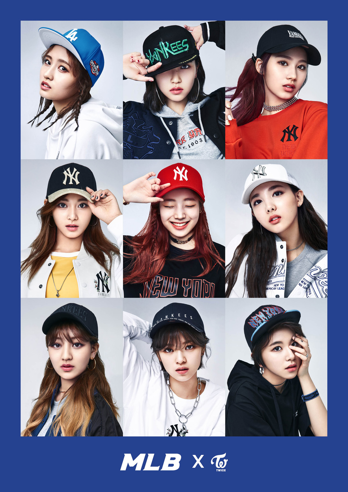 TWICE làm người mẫu cho bộ sưu tập mùa xuân 2017 của MLB