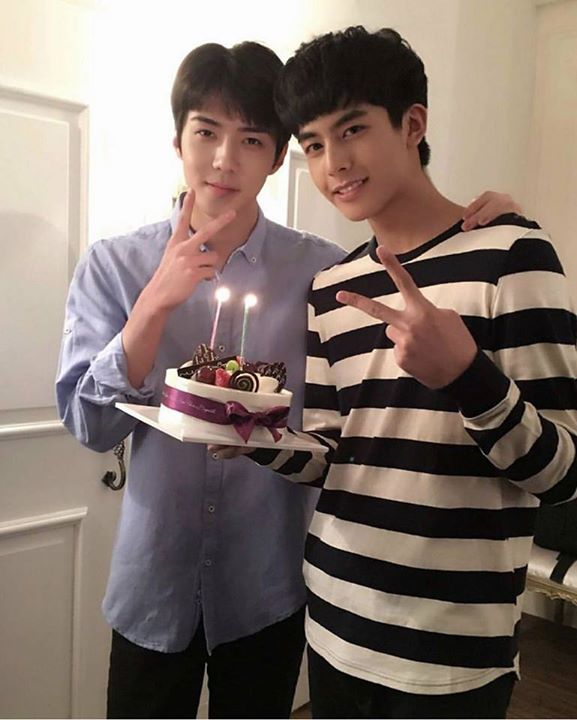 [OFFICIAL] 170325 Song.weilong instagram update with Sehun