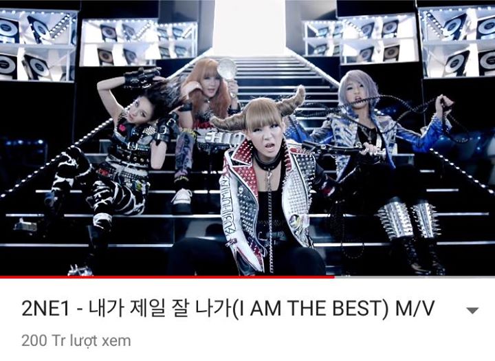 “I AM THE BEST” trở thành MV đầu tiên của 2NE1 vượt mốc 200 triệu views trên Youtube