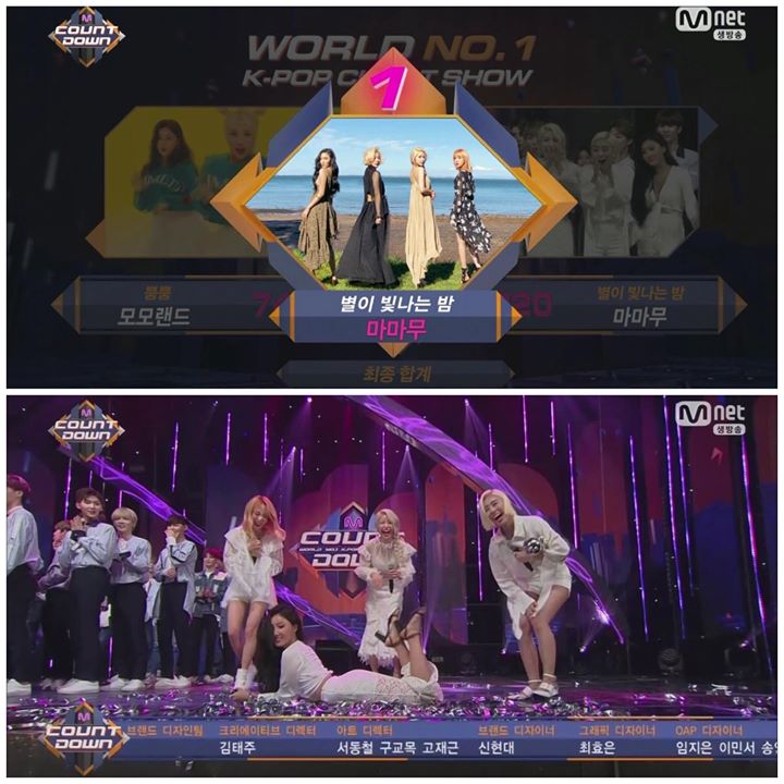 MAMAMOO thắng #1 tr&ecirc;n M! Countdown