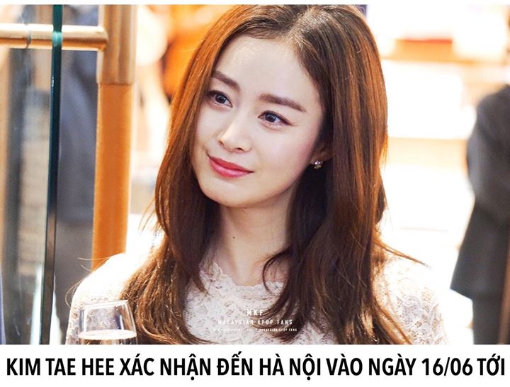 Trong buổi lễ vinh danh vừa qua, giám đốc một nhãn hàng do Kim Tae Hee đại diện đã chính thức thông báo nữ thần nhan sắc sẽ đến Hà Nội để tham dự sự kiện từ thiện cho trẻ em nghèo vào ngày 16/06 tới.