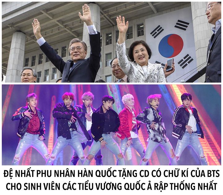 Trong chuyến thăm Abu Dhabi - thủ đ&ocirc; c&aacute;c Tiểu vương quốc Ả Rập Thống nhất (UAE) ng&agrave;y 25/03, tổng thống H&agrave;n Quốc Moon Jae In c&ugrave;ng Đệ nhất phu nh&acirc;n Kim Jung Sook đ&atilde; đến Học viện King Sejong để giao lưu với c&aacute;c sinh vi&ecirc;n bản địa. 