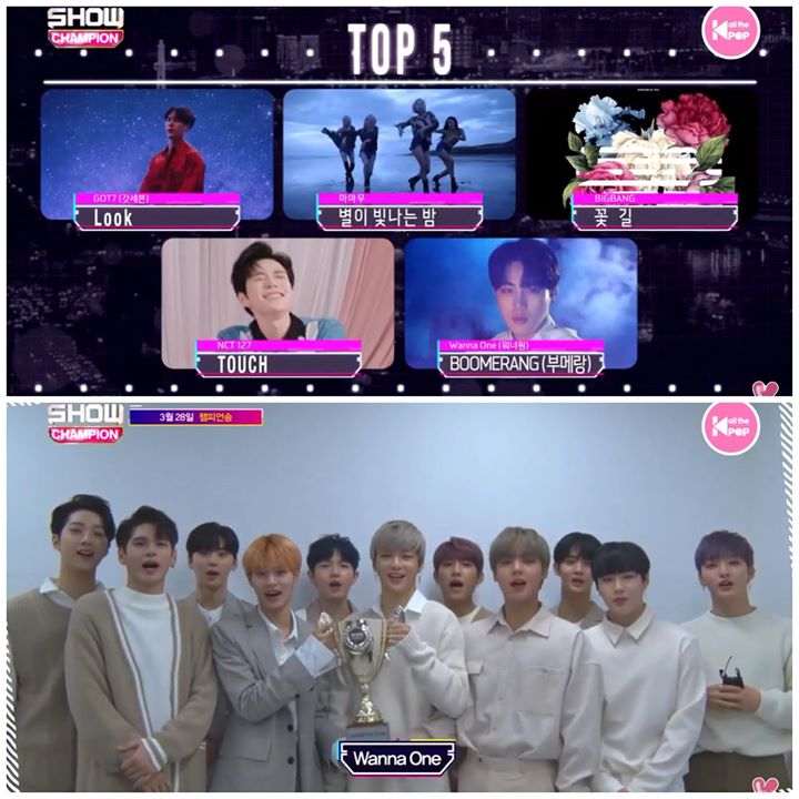 WANNA ONE thắng cúp Show Champion trước GOT7, MAMAMOO, BIGBANG và NCT 127