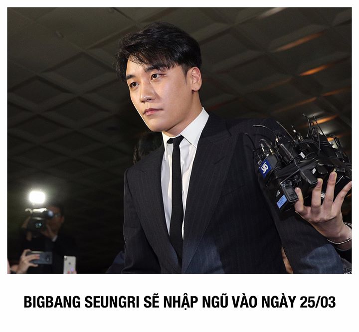 Ban đầu Seungri nộp đơn thi tuyển để trở thành cảnh sát viên nhưng đã thay đổi quyết định và lên kế hoạch phục vụ tại ngũ. Nam ca sĩ cam kết sẽ phối hợp với cuộc điều tra của cảnh sát cho đến ngày nhập ngũ