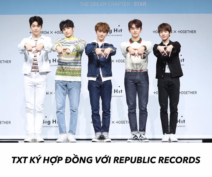 Vừa debut, tân binh nhà Big Hit đã ký hợp đồng phân phối âm nhạc với Republic Records - hãng đĩa thuộc sở hữu của tập đoàn Universal Music Group Mỹ. Đây là ngôi nhà chung của Ariana Grande, Taylor Swift, Post Malone, Nicki Minaj, Drake, DNCE, Jonas Brothe