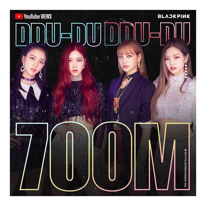 “DDU-DU DDU-DDU” cán mốc 700 triệu views, BLACKPINK giữ vững ngôi vị MV nhóm nhạc có nhiều lượt xem nhất K-Pop 