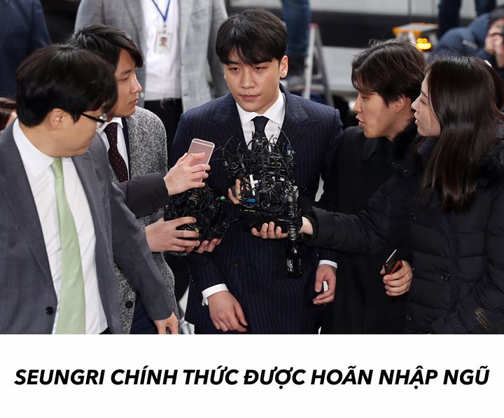 Cục Quản lý Nhân lực Quân đội cho phép Seungri hoãn nhập ngũ 3 tháng để phục vụ điều tra. Cục cũng xác nhận sẽ thúc đẩy sửa đổi luật nhằm ngăn chặn các trường hợp nhập ngũ để tránh điều tra hình sự.