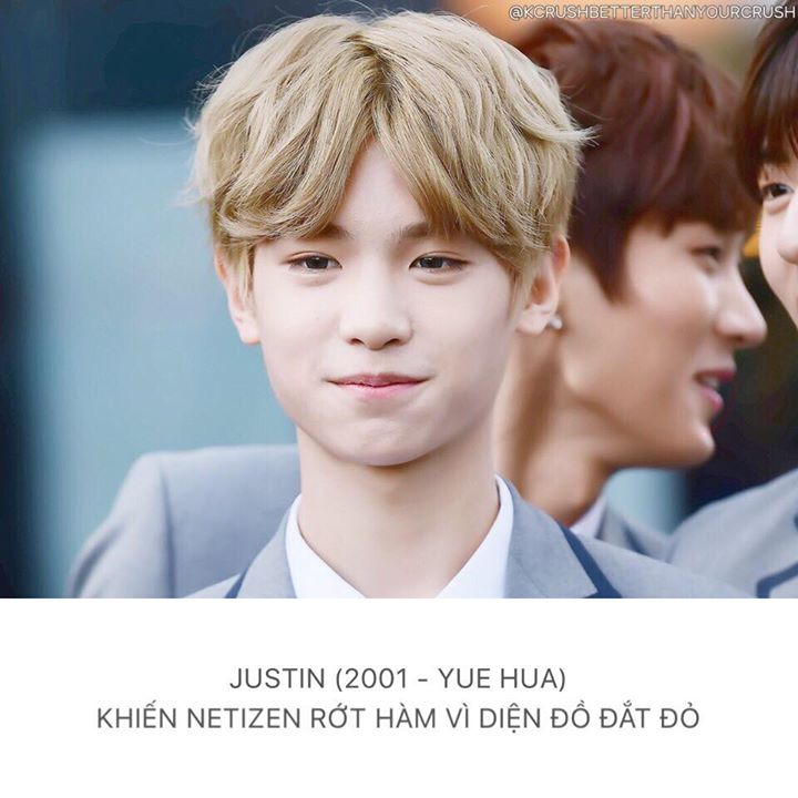 Trang phục của thực tập sinh Yue Hua Entertainment đang khiến nhiều người ch&uacute; &yacute; bởi gi&aacute; cả đắt đỏ. Theo t&igrave;m kiếm của c&aacute;c netizen, quần &aacute;o h&agrave;ng ng&agrave;y của Justin c&oacute; gi&aacute; từ 12 đến 59 triệu VNĐ. 