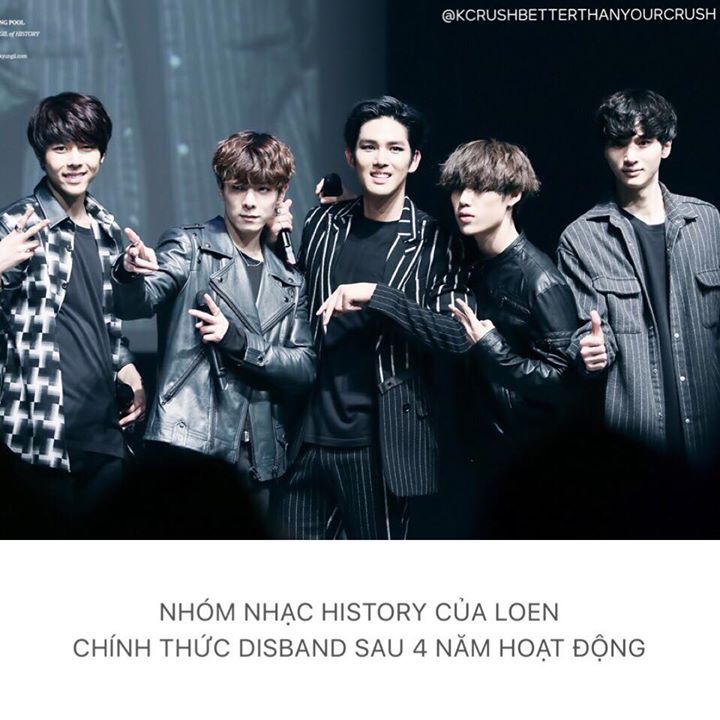 HISTORY debut năm 2013 với "Dreamer". Loen Tree (hiện đổi tên thành Fave Entertainment) xác nhận tuy tan rã nhưng cả 5 thành viên HISTORY vẫn tái kí hợp đồng với công ty để tiếp tục các hoạt động cá nhân.