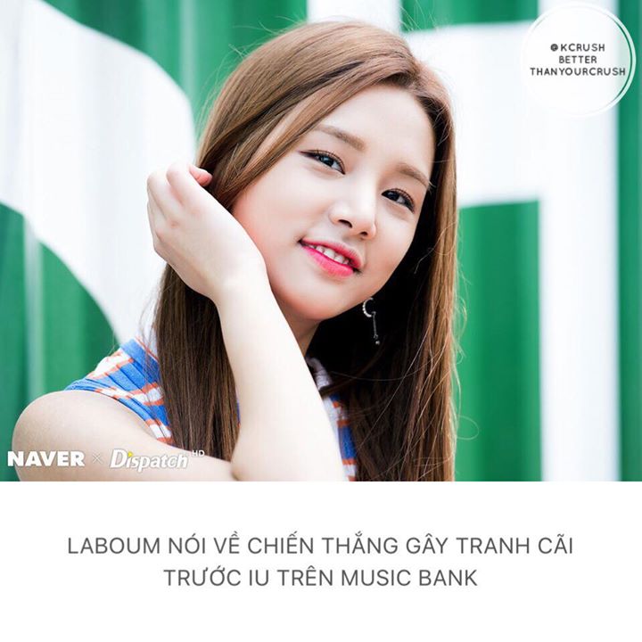 Trong tập ph&aacute;t s&oacute;ng ng&agrave;y 16/5 của chương tr&igrave;nh &rsquo;Stargram 2&rsquo;, Solbin chia sẻ: &rdquo;Điều n&agrave;y v&ocirc; c&ugrave;ng c&oacute; &yacute; nghĩa v&igrave; n&oacute; l&agrave; chiến thắng được trao nhờ v&agrave;o rất nhiều sự gi&uacute;p đỡ v&agrave; nỗ lực. Ch&uacute;ng em sẽ nắm lấy cơ hội n&agrave;y để trở th&agrave;nh một LABOUM l&agrave;m việc chăm chỉ hơn n