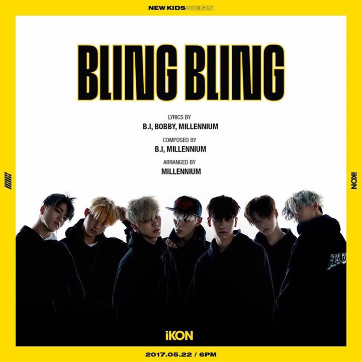 iKON sẽ đem đến 2 ca khúc chủ đề "Bling Bling" và "B-Day" nằm trong single album "NEW KIDS: BEGIN" cho đợt comeback ngày 22/5. Dự đoán cả 2 ca khúc đều mang âm hưởng hip hop mạnh mẽ.