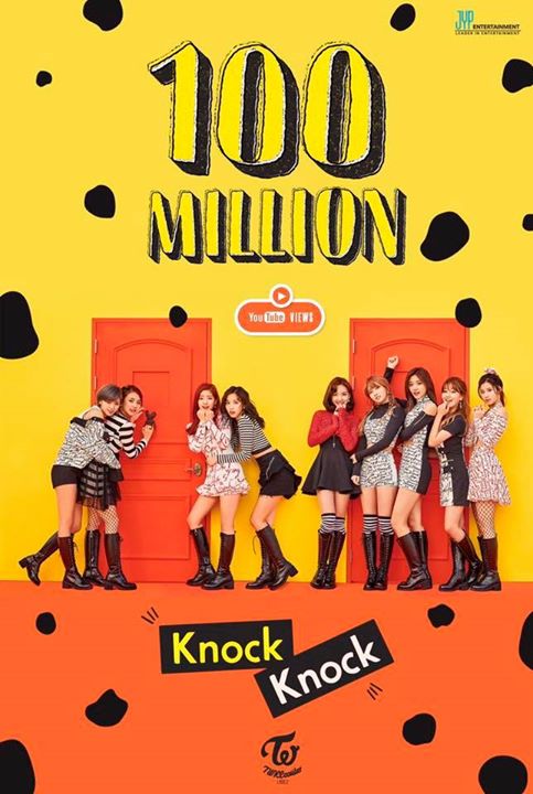 TWICE "Knock Knock" chính thức cán mốc 100 triệu views. Trở thành MV thứ 4 của nhóm đạt được thành tích này sau "Like Ooh Ahh", "Cheer Up" và "TT".