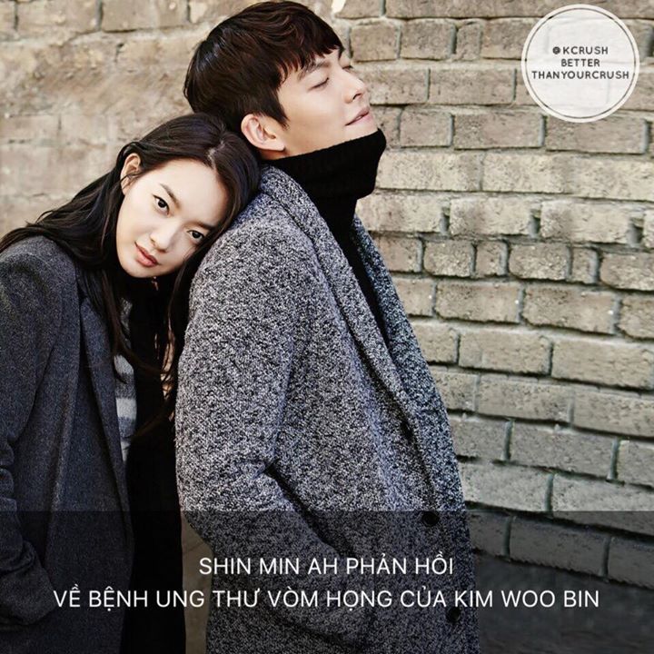 "T&ocirc;i bị sốc khi biết về bệnh t&igrave;nh của anh ấy. T&ocirc;i chọn c&aacute;ch nh&igrave;n sự việc với con mắt t&iacute;ch cực, v&agrave; hiện t&ocirc;i đang gi&uacute;p Kim Woo Bin cảm thấy kh&aacute; hơn khi phải tiếp nhận điều trị" - nữ diễn vi&ecirc;n n&oacute;i th&ocirc;ng qua c&ocirc;ng ty quản l&yacute;. 