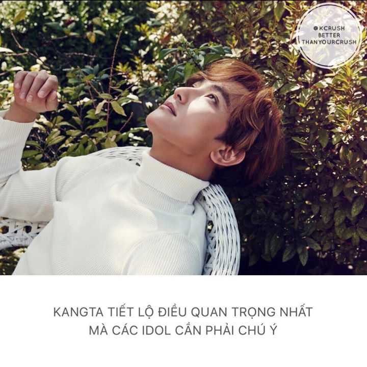 Trong tập mới nhất của MBC "The Guru Show", Kangta kể rằng khi H.O.T trở nên ngày càng nổi tiếng qua các năm, anh đã đạt đến đỉnh điểm của sự kiêu ngạo tại thời điểm nhóm ra mắt album thứ ba. Nghệ sĩ Shin Seung Hoon thường xuyên đưa ra lời khuyên dành cho