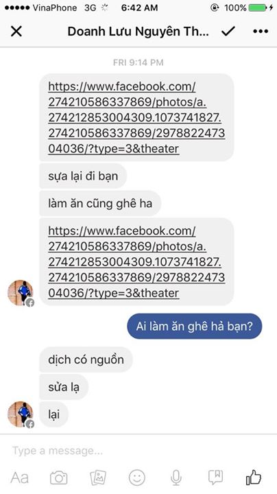 S&aacute;ng sớm đ&atilde; c&oacute; bạn inbox rằng page đang bị đặt điều n&ecirc;n phải trồi l&ecirc;n đăng c&aacute;i n&agrave;y. Nếu bạn Lưu Nguy&ecirc;n Th&agrave;nh Doanh muốn b&ecirc;u riếu page l&agrave; "Inbox rất lịch sự tử tế 'Sửa lại đi bạn ơi sai rồi k&igrave;a' nhưng nhận lại c&acirc;u trả lời cộc lốc" th&igrave; ch&uacute;ng m&igrave;nh v&ocirc; c&ugrave;ng rộ