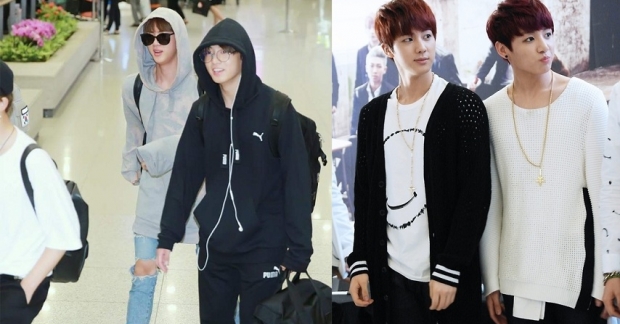 Lí do bá đạo của việc Jin và Jungkook (BTS) đi tập tễnh ở sân bay