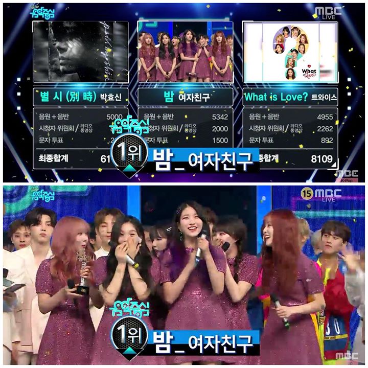 “Time For The Moon Night” của GFRIEND thắng Park Hyo Shin và TWICE trên Music Core 