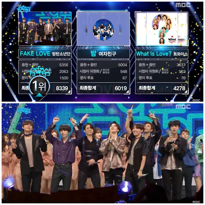 Chiến thắng thứ hai của BTS cho “Fake Love” trên Music Core