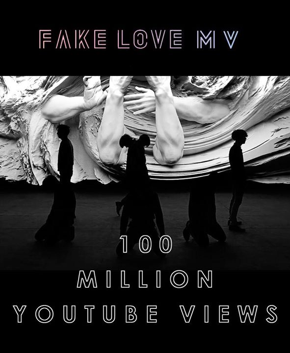 “FAKE LOVE” là MV thứ 13 của BTS đạt 100 triệu views trong thời gian kỉ lục đối với một nhóm nhạc K-Pop là 8 ngày, 8 giờ, 45 phút. Đánh bật thành tích 24 ngày trước đó của “DNA” ↠ youtu.be/7C2z4GqqS5E