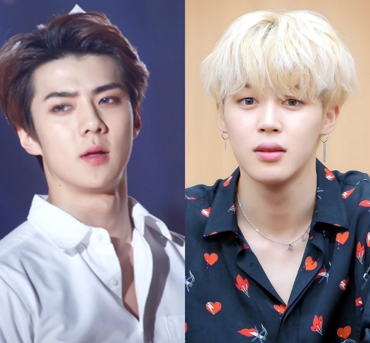 theqoo: EXO Sehun, BTS Jimin đụng hàng, khí chất khác biệt