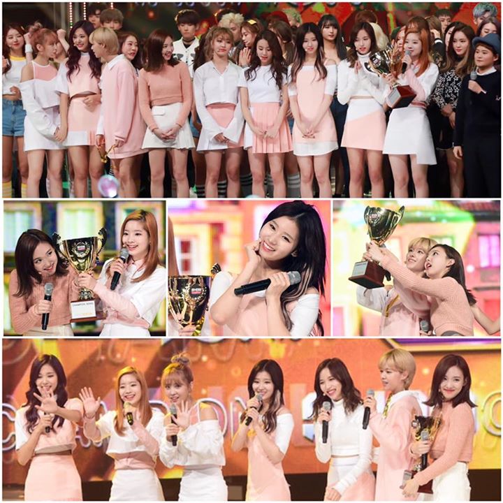 TWICE "TT" đã giành cúp trên Show Champion hôm nay. Top 4 còn lại là Park Hyo Shin, BTS, Bolbbalgan Sachungi và I.O.I