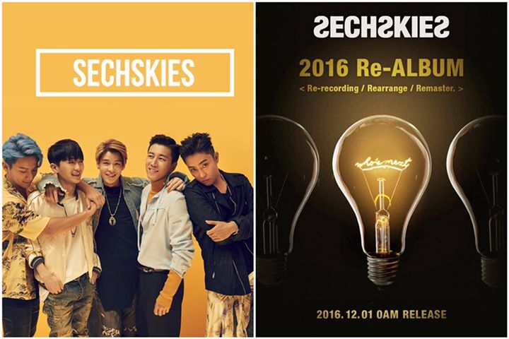 SECHSKIES sẽ phát hành "2016 Re-Album" gồm các ca khúc hit từ 16 năm trước được thu âm và chỉnh sửa lại với phong cách mới bởi các producer của YG Entertainment vào ngày 1/12