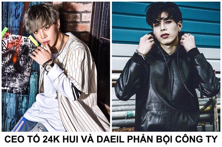 Ng&agrave;y 02/11, CEO Choeun Entertainment đăng tải một th&ocirc;ng b&aacute;o bằng tiếng H&agrave;n v&agrave; tiếng Anh tr&ecirc;n fan cafe ch&iacute;nh thức của nh&oacute;m, đề cập đến c&aacute;c th&agrave;nh vi&ecirc;n 24K Hui, Daeil v&agrave; Sungoh: