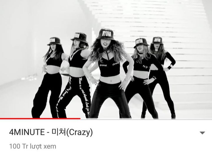 “CRAZY” là MV đầu tiên của 4MINUTE cán mốc 100 triệu views sau hơn 1 năm nhóm tuyên bố disband 