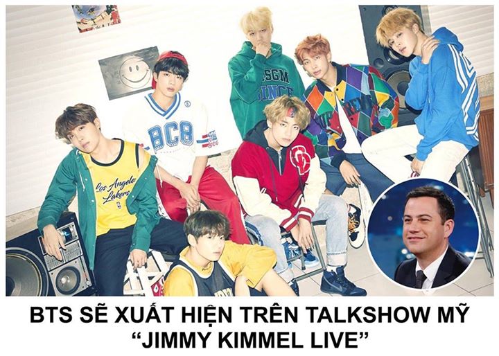 “Jimmy Kimmel Live” là một talk show đêm khuya nổi tiếng bắt đầu chiếu trên đài ABC từ năm 2003. BTS sẽ ghi hình cho chương trình khi đến Los Angeles tham dự lễ trao giải AMAs ngày 19/11 tới.