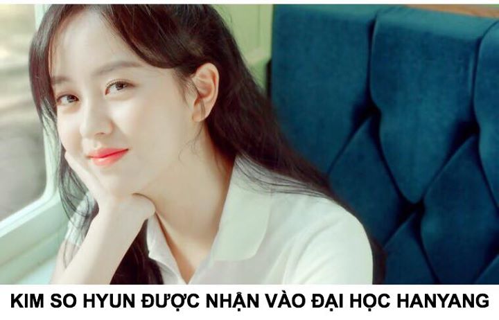 Đại diện Kim So Hyun thông báo khoa Phim ảnh và Nhà hát của Đại học Hanyang là nơi cô nộp đơn xét tuyển. Với việc được nhận vào trường, Kim So Hyun cũng sẽ không tham gia kì thi vào Đại học năm nay.